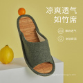 Unisex Summer Linen Bamboo Mat Sandals And Slippers